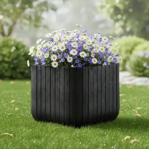 Záhradné kvetináče KETER Kvetináč BRICK PLANTER SM | grafit