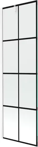 Sprchové dvere MEXEN/S - Next vaňová zástena FIX 60 x 150, čierna dekor, biela 895-060-000-00-77-20