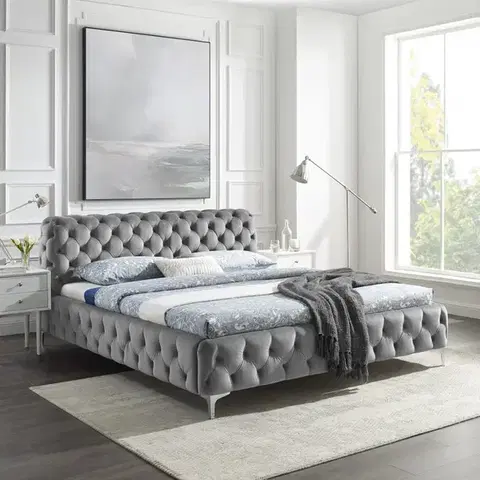 Postele Chesterfield posteľ ZETHOS Dekorhome