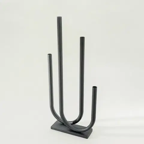 Svietniky Kovový svietnik Sculptura 30x9x69 cm