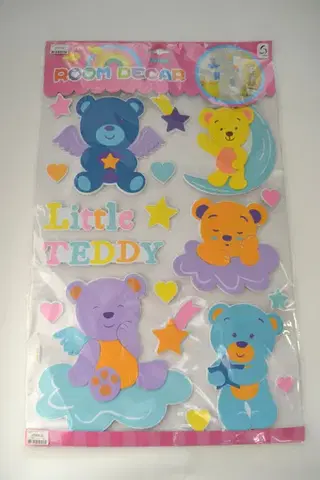Bytové doplnky (ostatné) MAKRO - Nálepky na stenu LITTLE TEDDY
