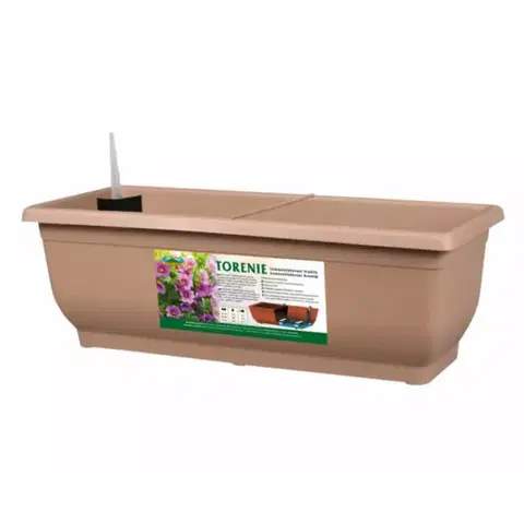 Záhrada Truhlík samozavlažovací Torenie Modern 50cm hnedá