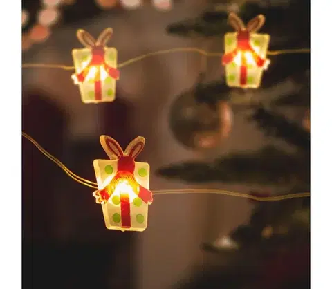 Vianočné dekorácie  LED reťaz 20xLED/2xAA 2,2m teplá biela gl-58928