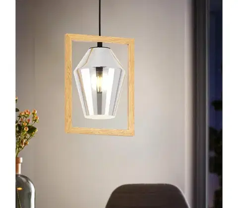 Svietidlá Eglo 99701 - Luster na lanku VIGLIONI 1xE27/40W/230V 99701