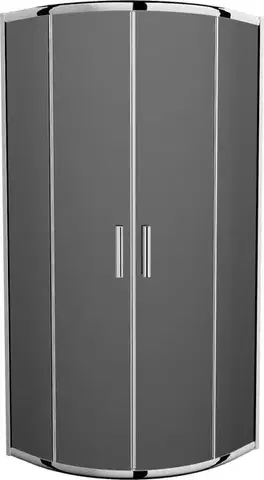 Sprchovacie kúty MEXEN - Rio štvrťkruhový sprchovací kút 80x80, sklo grafit, chróm 863-080-080-01-40