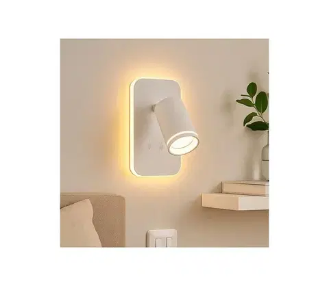 Svietidlá  LED nástenné bodové svietidlo PIPE 1xGU10/10W/230V + LED/6W biela ML2082