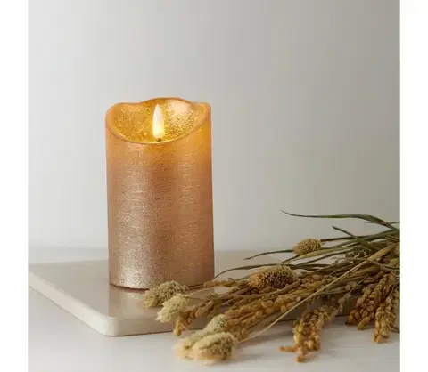Vianočné dekorácie Eglo 411499 - LED sviečka FLAMME RUSTIC LED/2xAA zlatá 411499