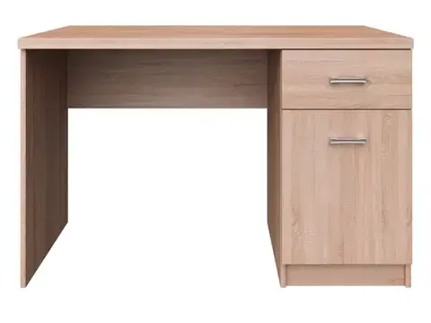 Písacie a pracovné stoly KONDELA Topty Typ 36 1D1S/120 pc stôl dub sonoma