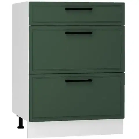 Kuchynské skrinky stojace Kuchynská skrinka Emily D60S/3 zelená mat