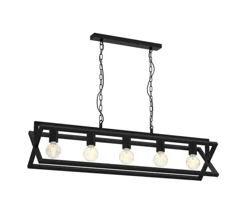 Svietidlá  Luster na reťazi ARNOLD 5xE27/60W/230V čierna MLP8564