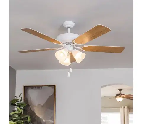 Ventilátory Eglo 35076 - Stropný látor LAS PALMAS 3xE27/40W/230V hnedý 35076