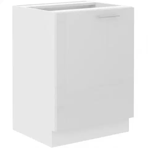 Kuchynské skrinky stojace Kuchynská skrinka Lara 60d 1f Bb Mdf biely lesk