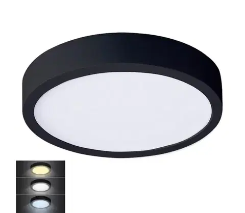 Svietidlá  WD174-B - LED Stropné svietidlo LED/24W/230V 3000/4000/6000K čierna okrúhly WD174-B