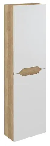 Kúpeľňový nábytok SAPHO - WAVE skrinka vysoká 40x140x20cm, ľavá/pravá, biela/dub Alabama WA250-3022
