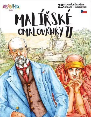 Maľovanky pre dospelých Malířské omalovánky 2: 25 slavných českých obrazů k vymalování - Matěj Pospíšil