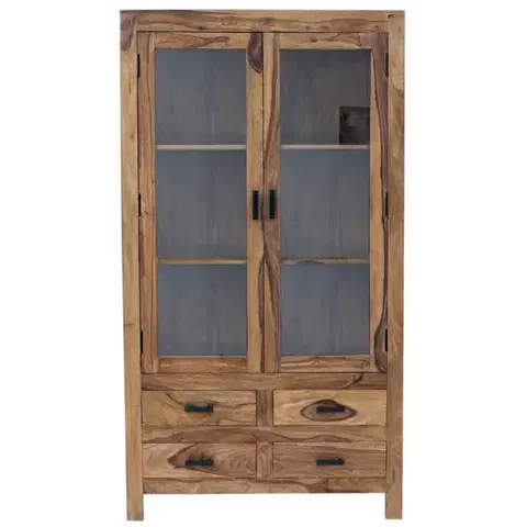 Knižnice Vitrína Rami 100x180x45 indický masív palisander