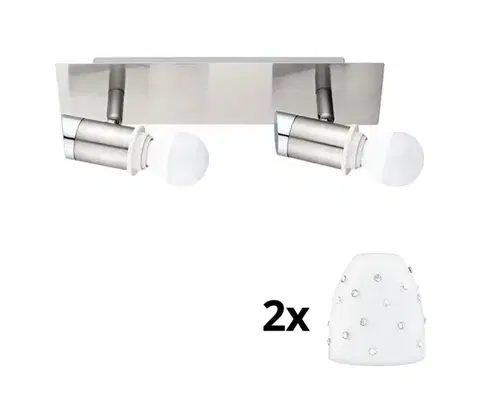 Svietidlá Eglo - LED Bodové svietidlo MY CHOICE 2xE14/4W/230V chróm/biela 1xEG31107+2xEG94749