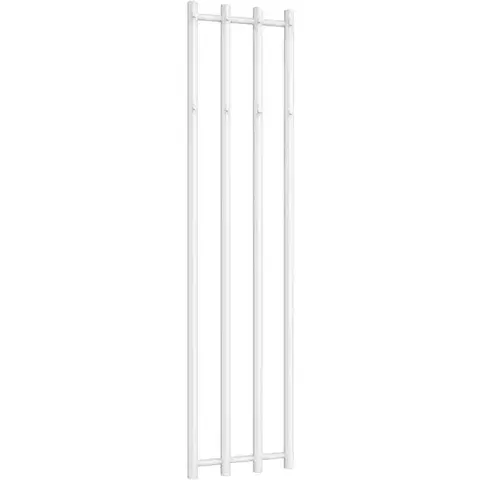 Radiátory do kúpeľne CERANO - Koupelnový radiátor Bertini - háčky na ručníky - boční připojení - 380 W - bílá lesklá - 1400x351 mm CER-124072