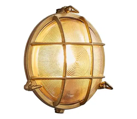 Svietidlá Nordlux - Vonkajšie nástenné svietidlo POLPERRO 1xE27/12,5W/230V IP64 mosadz 49021035
