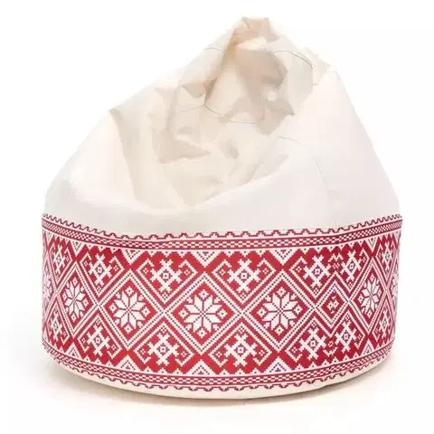 Sedacie vaky a kocky Sedací vak Viper Folk Outdoor TiaHome - krémovo červená