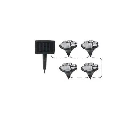 LED osvetlenie  LED Solárne svietidlo LED/0,14W/2V 600 mAh IP44 labky SOLAR PAWS