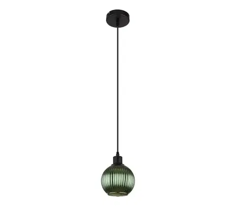 Svietidlá Globo 15638G - Luster na lanku ZUMBA 1xE27/25W/230V pr. 15 cm zelená 15638G