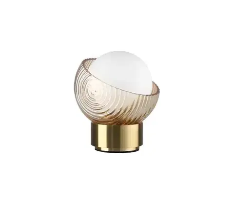 Lampy Ideal Lux - LED stolová lampa BLOOM 1xG9/3W/230V zlatá/dymová béžová 366500
