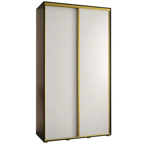 Šatníkové skrine Skriňa 45 Canaris 1 130 čierna/biela/gold