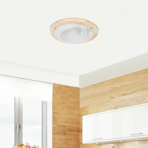 Stropná svetla Stropné svietidlo Bambusové stropné svietidlo Drevené Štandardné 2X60 W E27 Borovicové
