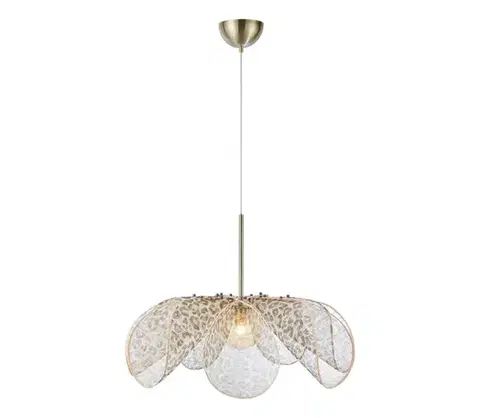 Svietidlá Markslöjd 109170 - Závesný luster STYRKA na lanku 1xE27/40W/230V, pr. 75 cm, béžový 109170