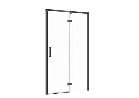 Sprchovacie kúty CERSANIT - Sprchové dvere LARGA ČIERNE 120X195, pravé, číre sklo S932-126