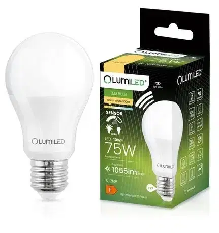 Žiarovky E27 59BS LUMILED A60 10W 830 E27 1055lm CZUJNIK