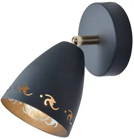 Nástenné svetlá Nástenná lampa 1X40W E14 čierna COTY