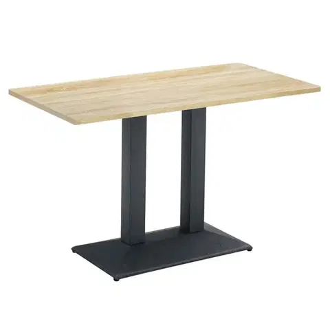 Jedálenské stoly KONDELA Rinaldo Typ 2 jedálenský bistro stôl 120x60 cm dub sonoma / čierna