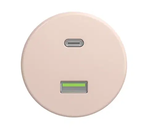 Predlžovacie káble Reblig - Retro USB zásuvka A+C bez rámčeka staroružová R/USB