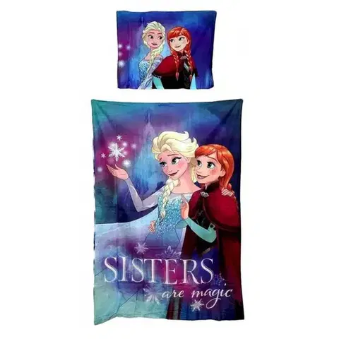 Detské obliečky Obliecky Disney Frozen Sister 140x200cm+90x70cm Setino Tiahome