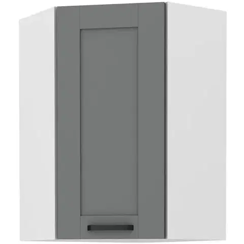 Kuchynské skrinky visiace Skrinka do kuchyne LUNA DUSTGREY/biely 60X60 GN-90 1F (45°)