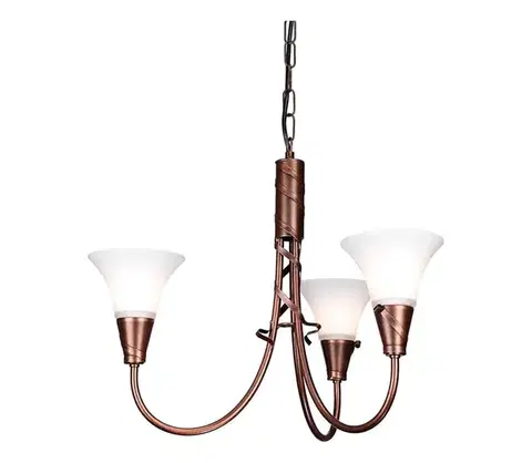 Svietidlá Elstead EM3-COPPER - Luster na reťazi EMILY 3xE14/40W/230V EM3-COPPER