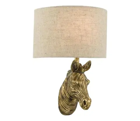 Svietidlá Där Lighting DarLighting ABB0735 - nástenné svietidlo ABBY 1xE14/40W/230V ľan/zlatá ABB0735