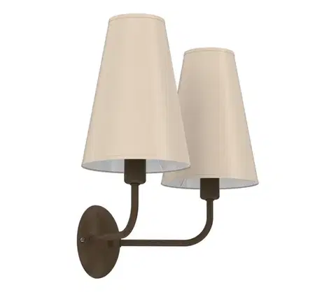 Svietidlá  Nástenná lampa GRENADA 2xE14/15W/230V béžová 9070