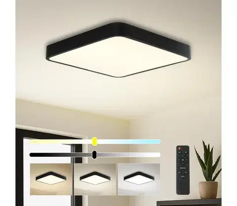 Svietidlá Brilagi -LED Stmievateľné svietidlo POOL SQUARE LED/48W/230V 3000-6000K 50x50 cm čierna +DO BRI058