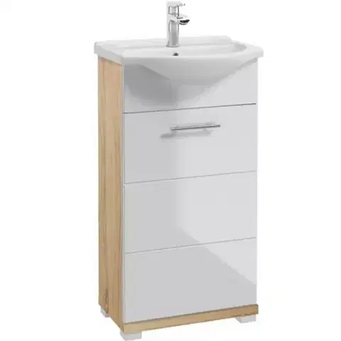 Skrinky pod umývadlo Kúpeľňová skrinka Bari D45 1D0S L1529 dub sonoma