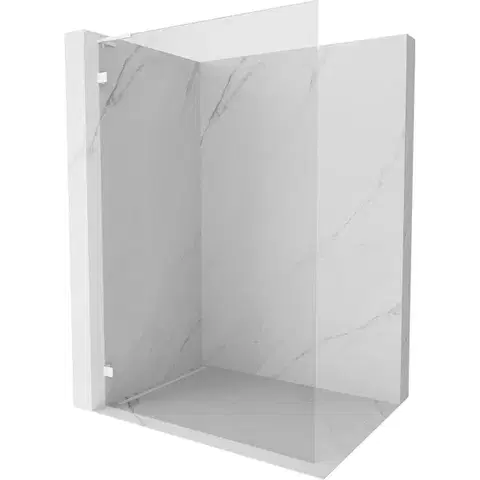 Sprchové dvere MEXEN/S - Lunar L Sprchová zástena WALK-IN ľavá 60 x 200, transparent 8 mm, biela 830L-060-000-20-00-L