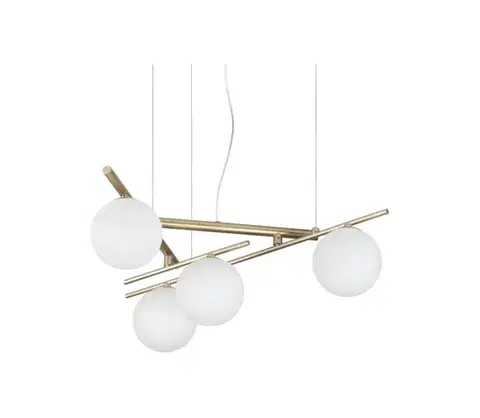 Svietidlá Ideal Lux - LED luster na lankách ATLAS 4xG9/3W/230V zlatý 365107