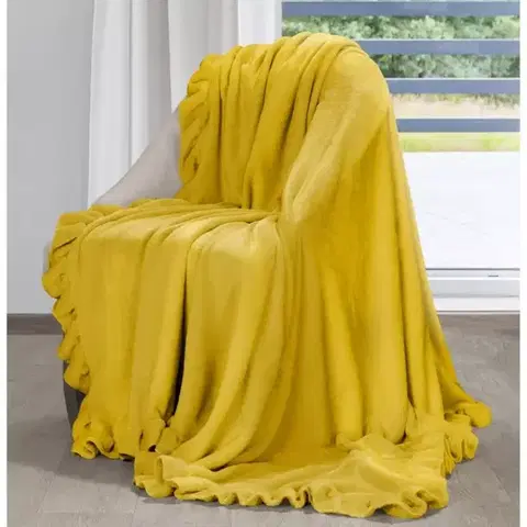 Jednofarebné deky Deka Dolly 150x200 horčicová 347153