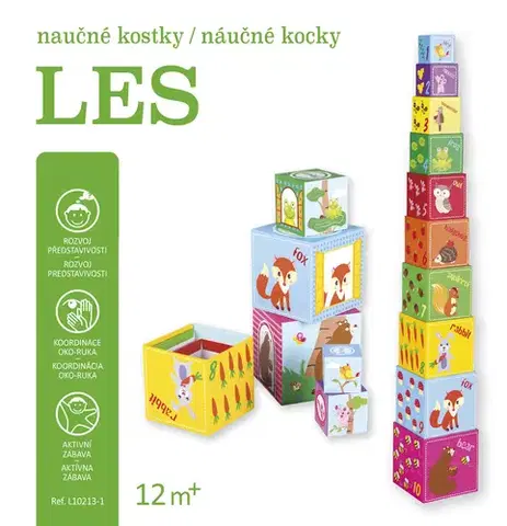 Leporelá, krabičky, puzzle knihy Les - Naučné kostky/náučné kocky - Kolektív autorov