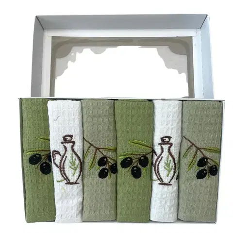 Utierky Utierky na riad vaflové Olive 40x60cm 6ks TiaHome
