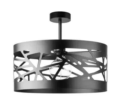 Svietidlá  Luster na tyči MODUL FREZ 1xE27/60W/230V pr. 39 cm čierna 31232