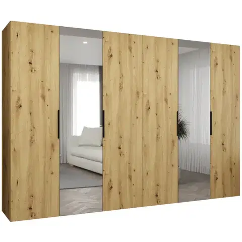Šatníkové skrine Skriňa Marbella II 300 artisan čierna