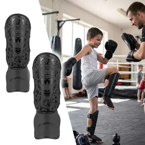 Boxerské chrániče Detské chrániče holení inSPORTline Defendino čierna - S
